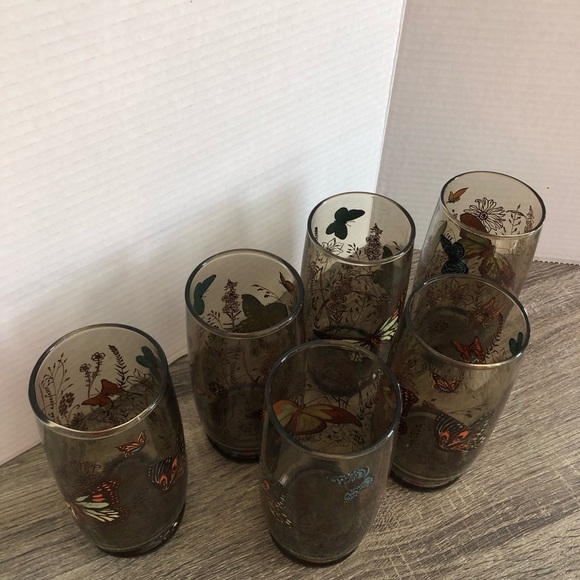 MCM Libbey Butterfly Glasses - Picture 9 of 9